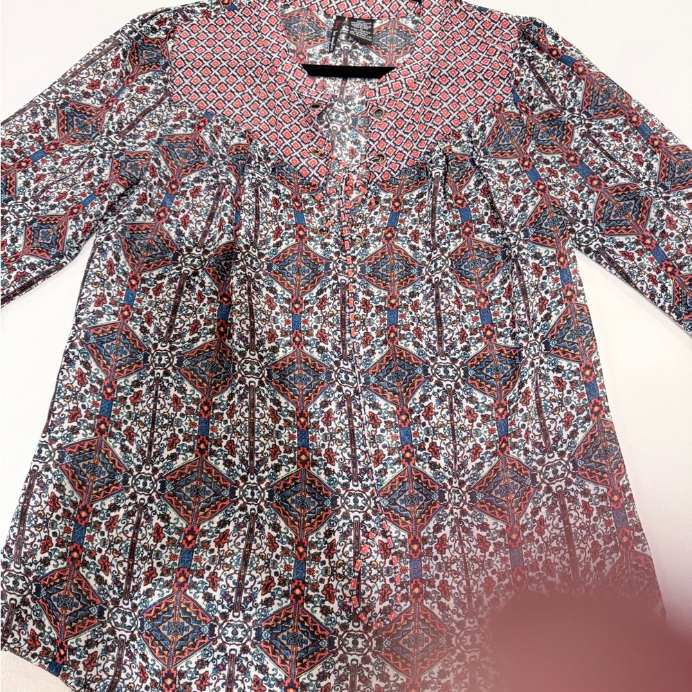Fire Los Angeles Multicolor Geometric Blouse
